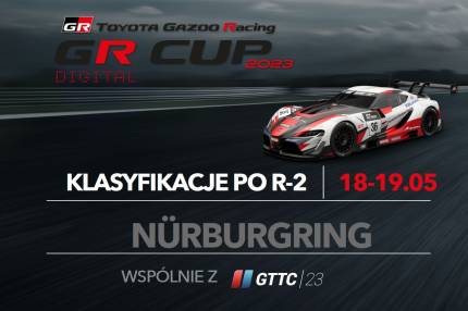 Klasyfikacje TOYOTA GR CUP DIGITAL 2023 po 2. rundzie na Torze Nürburgring